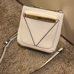 Steven Madden white bucket crossbody bag